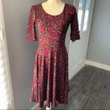 Lularoe Dresses | Lularoe Fit & Flare Dress Size M | Color: Brown/Black | Size: M