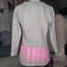 Pink Victoria's Secret Tops | *4 For $28* Pink By Victoria's Secret Gray Sweatshirt | Color: Gray/Pink | Size: Xs