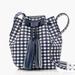 J. Crew Bags | J.Crew Leather Gingham Bucket Bag Nwt | Color: Black | Size: Os