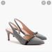 J. Crew Shoes | Jcrew Colette Slingback D'orsay Wool-Crystal/ Size 8.5 / Worn Twist | Color: Gray | Size: 8.5