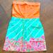 Lilly Pulitzer Dresses | Beautiful Lilly Pulitzer Strapless Dress | Color: Green/Silver | Size: L