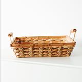 Anthropologie Accents | Anthropologie Woven Tray | Color: Orange/Tan | Size: Os