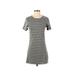 TOBI Casual Dress - A-Line: Gray Print Dresses - Women's Size X-Small