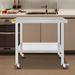 VEVOR Steel Work Table w/ Undershelf Plastic in White | 34 H x 36 W x 30 D in | Wayfair CFGZT30X36X34YC01V0