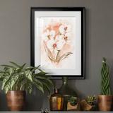 Red Barrel Studio® White & Coral Orchid I - Picture Frame Painting on Canvas in Black/Blue/Green | 18.5 H x 24.5 W x 1.5 D in | Wayfair