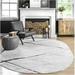 Gray/White 0.31 in Area Rug - Wrought Studio™ Amii Contemporary Performance Ivory/Gray/Charcoal Area Rug, Polypropylene | 0.31 D in | Wayfair