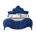 Rosdorf Park Vidrine Platform Bed Upholstered/Velvet in Blue | 66 H x 70 W x 90 D in | Wayfair 0454DD78D50E4F4D922BAB3884985D79