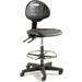 Interion Height Adjustable Lab Stool w/ Duel Wheel Plastic/Metal in Black/Brown | 45 H x 18.5 W x 18 D in | Wayfair 250626