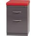 Interion 2-Drawer Vertical Filing Cabinet Metal in Red/Gray/Brown | 23.75 H x 15 W x 20 D in | Wayfair 695609