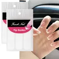 Lot de 2 feuilles de bandes blanches pour french manucure autocollants pour nail art frange