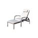 Courtyard Casual Taupe Beach Front Deck Chair to Chaise Lounge Combo