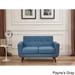 Grace Rainbeau Linen Upholstered Tufted Mid-century Loveseat