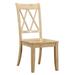 Pine Veneer Side Chair With Double X-Cross Back, Set of 2 - 39 H x 23 W x 18.5 L Inches