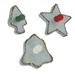 Zeckos Galvanized Metal Holiday Cookie Cutter Wall Hooks (Set Of 3) - 6.75 X 7 X 2.75 inches