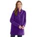 Plus Size Women's Chenille Cowlneck by Woman Within in Radiant Purple (Size 1X) Pullover