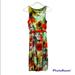 Anthropologie Dresses | Anthropology Eva Franco Floral Belted Dress Sz 2 | Color: Green/Orange | Size: 2