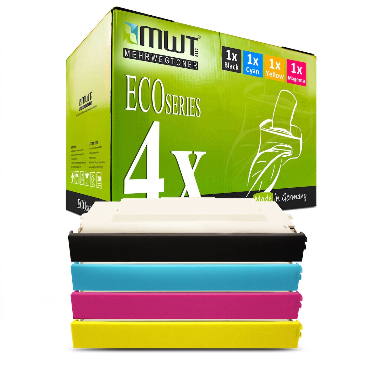 4 Mehrwegtoner kompatible Lasertoner ersetzt Lexmark 020K1400 020K1402 020K1403 020K1401 Mehrfarbig Image