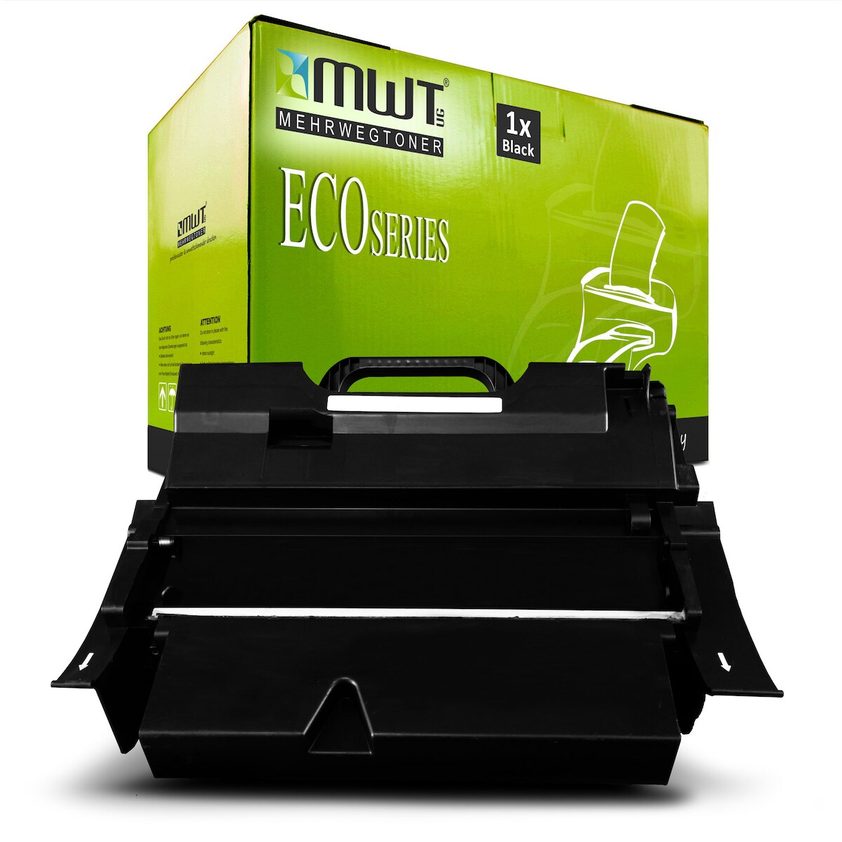 1 Mehrwegtoner kompatible Lasertoner ersetzt Lexmark 0064036HE Schwarz Image