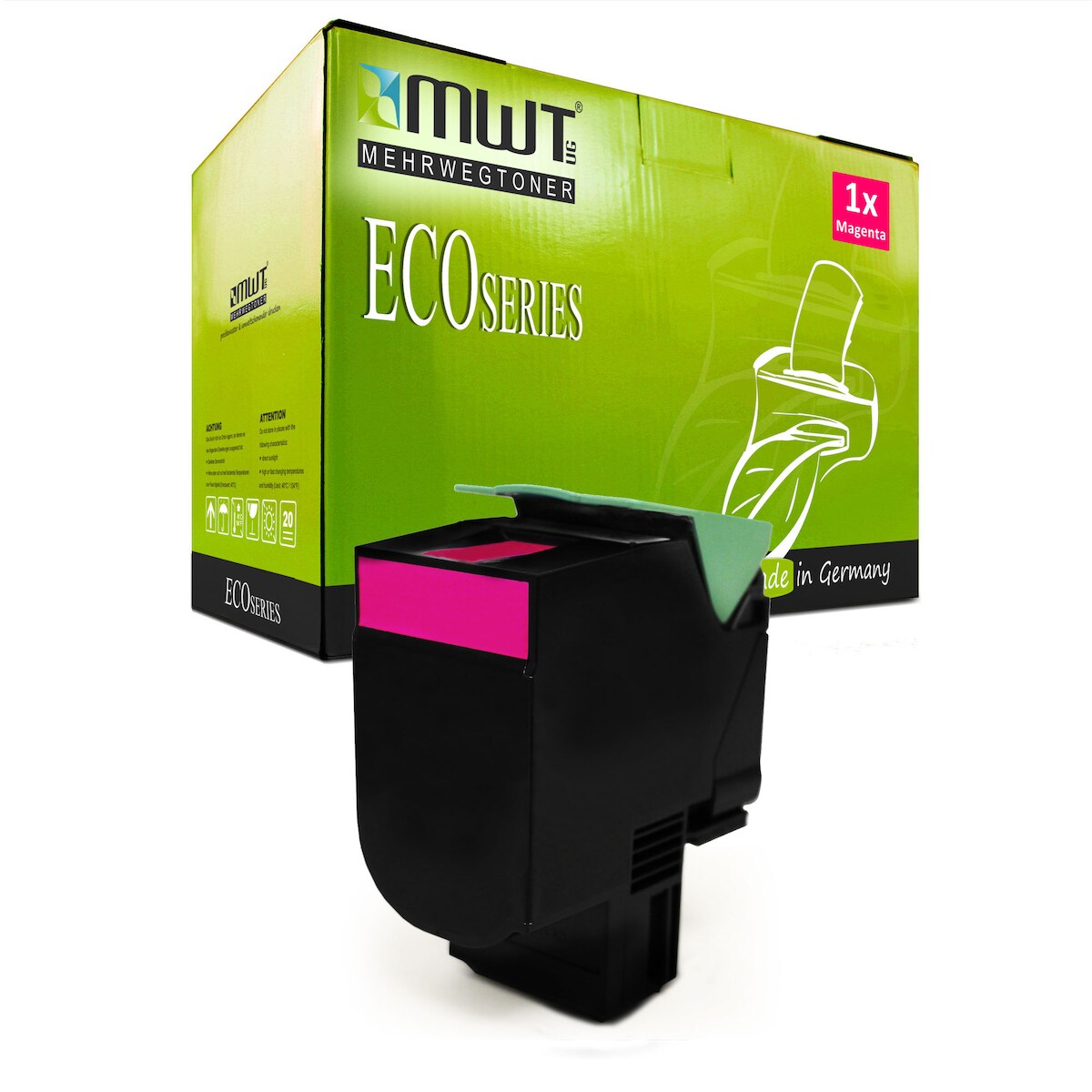 1 Mehrwegtoner kompatible Lasertoner ersetzt Lexmark 71B0H30 Magenta Image