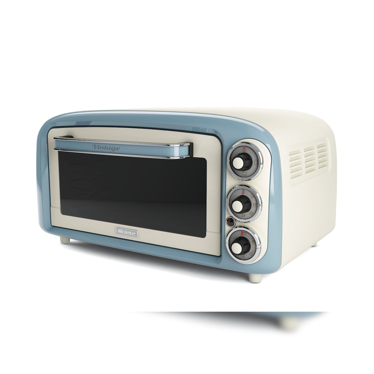 Ariete 979BL Mini-Backofen Vintage blau 18 L mit Ober- und Unterhitze im Retrolook, 1380 Watt Image