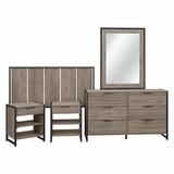 Ebern Designs Spero Atria 5 Piece Modern Bedroom Set w/ FullQueen Size Headboard Wood in Gray | Wayfair C6EA2F5F12C4434BA788818AAD508F5A