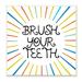 Stupell Industries Kids' Brush Your Teeth Bathroom Rules Rainbow Stripes Gray Farmhouse Oversized Rustic Framed Giclee Texturized Art By Daphne Polselli | Wayfair