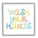 Stupell Industries Whimsical Bathroom Phrase Wash Your Hands Rules Oversized Black Framed Giclee Texturized Art By Daphne Polselli Canvas | Wayfair