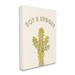 Stupell Industries Not A Hugger Phrase Vintage Yellow Floral Cactus Oversized Stretched Canvas Wall Art By Daphne Polselli Canvas | Wayfair