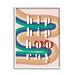 Stupell Industries Hip Hip Hooray Cheer Vintage Typography Abstract Rainbow Oversized White Framed Giclee Texturized Art By Daphne Polselli | Wayfair
