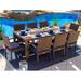 Latitude Run® Tuscany Rectangular 8 - Person 81.5" Long Outdoor Dining Set w/ Cushions Plastic/Wicker/Rattan in Brown | Wayfair