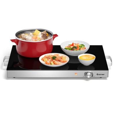 Costway 22 x 14 Inch Electric Warming Tray Hot Plate Dish Warmer with Adjustable Temperature