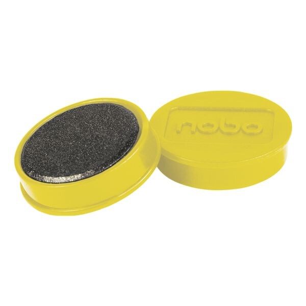 Nobo 10 Haftmagnete rund 38 mm gelb Image