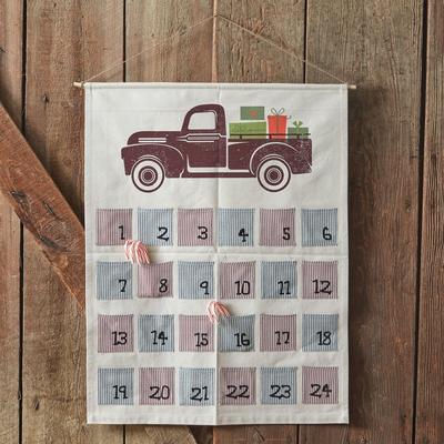 Farm Truck Advent Calendar - white-red-black