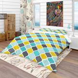 Designart 'Ornament Geometric Pattern' Bohemian & Eclectic Bedding Set - Duvet Cover & Shams