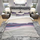 Designart 'Purple Rock landscape II' Geometric Bedding Set - Duvet Cover & Shams
