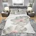 Designart 'Shabby Gray Blush Cosmo I' Shabby Bedding Set - Duvet Cover & Shams