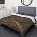 Designart 'Glam Gold Chandelier' Glam Bedding Set - Duvet Cover & Shams