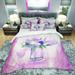 Designart 'Pink Flower Still Life' Shabby Bedding Set - Duvet Cover & Shams