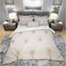 Designart 'Cream Colored Luxury Diamond Shaped Couch Leather' Modern & Contemporary Bedding Set - Duvet Cover & Shams