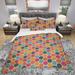 Designart 'Retro Geometric Pattern' Modern Bedding Set - Duvet Cover & Shams