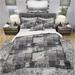 Designart 'Handdrawn vintage lines in shades of gray' Vintage Bedding Set - Duvet Cover & Shams