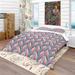 Designart 'Floral Abstract Pattern' Bohemian & Eclectic Bedding Set - Duvet Cover & Shams