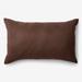 BH Studio Lumbar Pillow Cover by BH Studio in Chocolate Latte