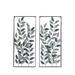 Set Of 2 Black Metal Traditional Floral Wall Decor by Quinn Living in Black