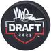 Matty Beniers Seattle Kraken Autographed 2021 NHL Draft Logo Hockey Puck