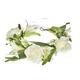 Vividsun Frauen Boho Rose Blumen Krone Haar Kranz Hochzeit Blume Stirnband - Weiß - Einheitsgröße