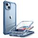 i-Blason Transparent Hülle für iPhone 14 / iPhone 13 (6.1") Bumper Case 360 Grad Handyhülle Robust Schutzhülle Cover [Ares] mit Displayschutz 2022 (Blau)