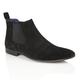 Silver Street London Men's Formal and Casual Leather Fashionable Chelsea Boots, in sizes 7-12 (Carnaby Suede Leather - Black, 7 UK, Numeric 7)