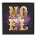 Stupell Industries Noel Typography Purple Geometric Shapes Glam Christmas Black Framed Giclee Texturized Art By Daphne Polselli in Brown | Wayfair