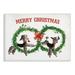 Stupell Industries Vintage Merry Christmas Saying Festive Wreaths Toy Poodles Oversized Stretched Canvas Wall Art By Daphne Polselli | Wayfair